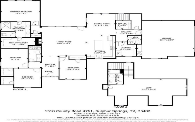 1518 County Road 4761, Sulphur Springs, TX 75482, 4 Bedrooms Bedrooms, ,3 BathroomsBathrooms,Residential,For Sale,1518 County Road 4761,0,21213136