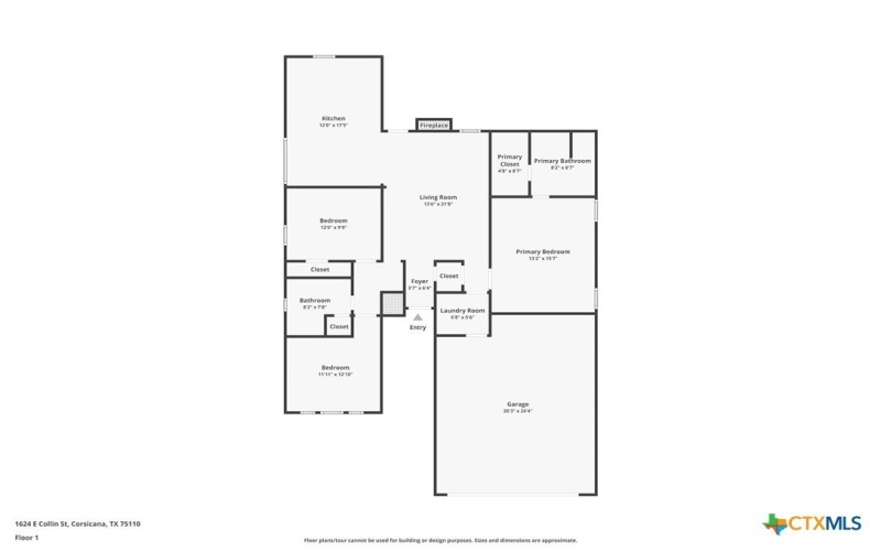 1624 E Collin, Corsicana, TX 75110, 3 Bedrooms Bedrooms, ,2 BathroomsBathrooms,Residential,For Sale,1624 E Collin,0,593684