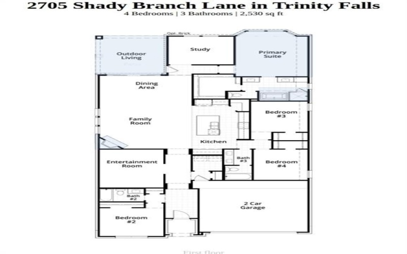 2705 Shady Branch Lane, McKinney, TX 75071, 4 Bedrooms Bedrooms, ,3 BathroomsBathrooms,Residential,For Sale,2705 Shady Branch Lane,0,21224306