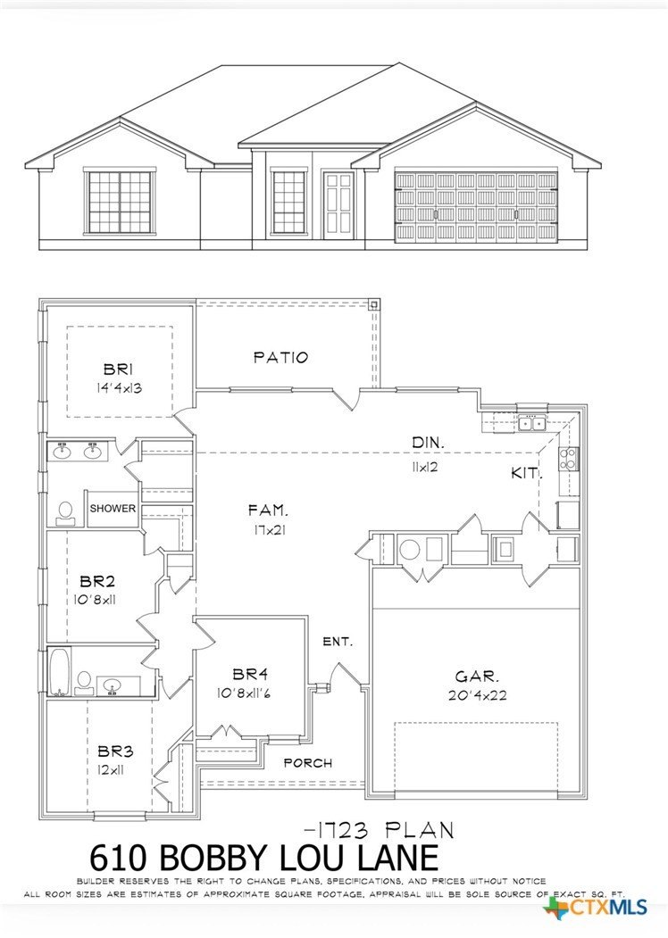 610 Bobby Lou Lane, Copperas Cove, TX 76522, 4 Bedrooms Bedrooms, ,2 BathroomsBathrooms,Residential,For Sale,610 Bobby Lou Lane,0,609985