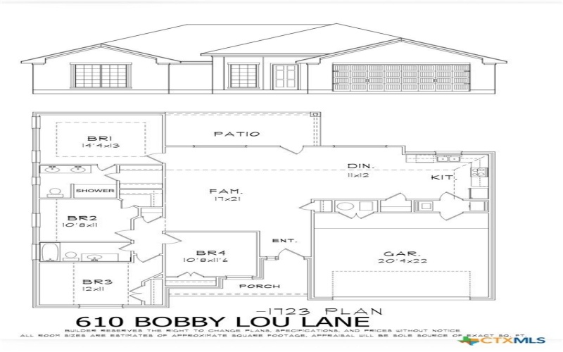 610 Bobby Lou Lane, Copperas Cove, TX 76522, 4 Bedrooms Bedrooms, ,2 BathroomsBathrooms,Residential,For Sale,610 Bobby Lou Lane,0,609985